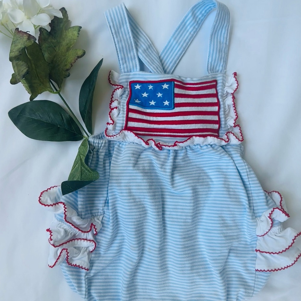Patriotic Striped Kids Bodysuit